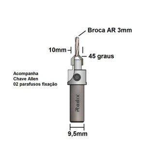 Escareadora-10mm-para-Brocas-3mm-22A1030.04-Radix-4-FERAACE004