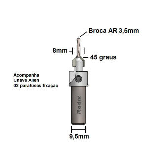Escareadora-8mm-para-Brocas-35mm-22A0835.04-Radix-4-FERAACE036