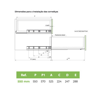 CORREDICA-INVISIVEL-UNIHIDE-SLOW-FGVTN-550MM-3D-3-FRFGCRR286