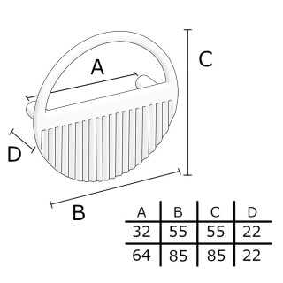 ITALY-PUXADOR-LINE-VIZZINI-IL1650-64MM-OURO-REAL-3-FRILPXD526
