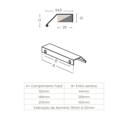 puxador firenze sobreposto branco 146mm alternativa 03 FRAVPUX268