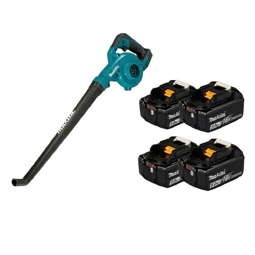 Soprador Aspirador de Ar DUB186Z + 4 Baterias 18V BL1850 5.0 Ah Makita FEMZSOP014 04