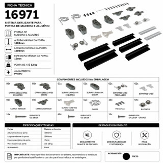 ROMETAL-KIT-VERTICATO-1PT-12KGTRILHO-3MT-PRETO-FRRTKIT262-02
