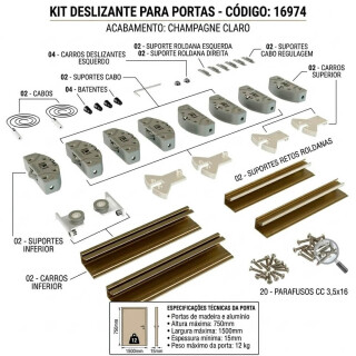 ROMETAL-KIT-VERTICATO-2PT-12KGTRILHO-3MT-CHAMP-CL-FRRTKIT269-02