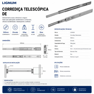 CORREDICA-LIGNUM-TELESC-SLOW-500MM-ZC-35KG-H45-FRL1CRR106-03