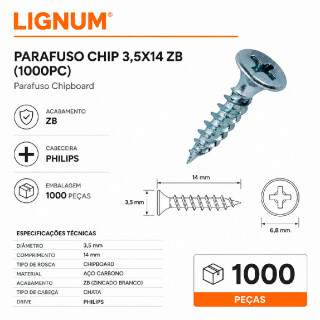 LIGNUM-PARAFUSO-CHIP-35X14-ZB-1000PC-FRL1PAR070-02