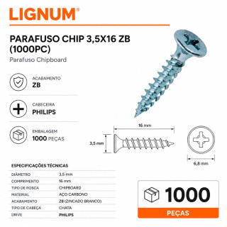 LIGNUM-PARAFUSO-CHIP-35X16-ZB-1000PC-FRL1PAR072-02