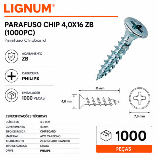 LIGNUM-PARAFUSO-CHIP-40X16-ZB-1000PC-FRL1PAR078-02