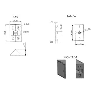 CONECTOR-MONTAGEM-TRIANGULO-DUPLO-BRANCO-SAS-PC-FRKSACE121-02